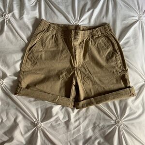NWOT- Womens Lands end mid rise shorts size 10 desert tan